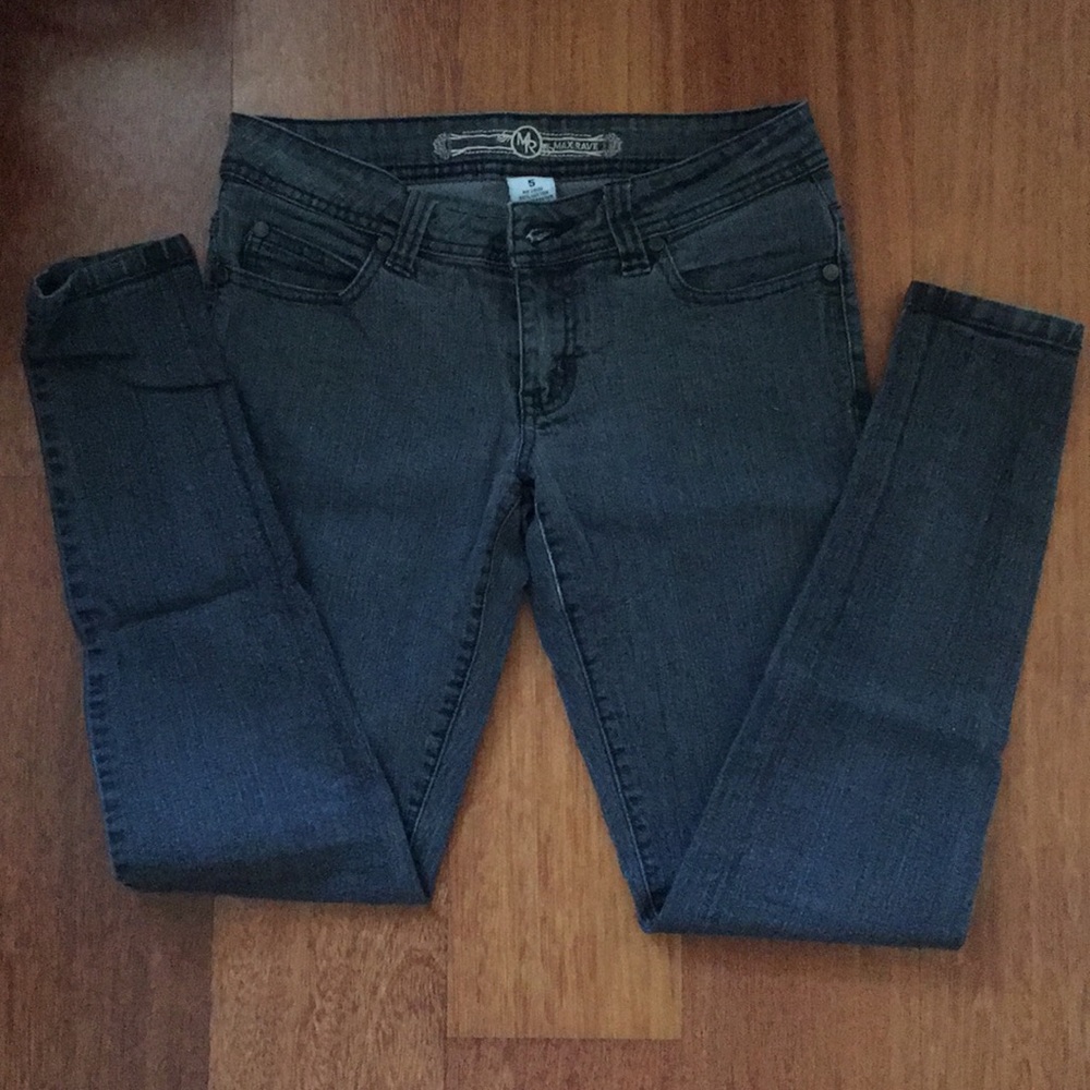 MAX RAVE faded black skinny jeans
